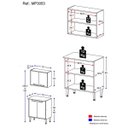 Ver imagem 2 de Armário de Cozinha e Balcão com 2 Portas Xangai Multimóveis Branco