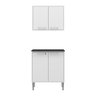 Armário de Cozinha e Balcão com 2 Portas Xangai Multimóveis Branco - 4