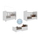 Ver imagem 6 de Berço Americano 3x1 com Colchão Incluso e Rodízios Pimpolho Branco