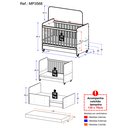 Ver imagem 5 de Berço Americano 3x1 com Colchão Incluso e Rodízios Pimpolho Branco