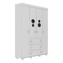 Ver imagem 2 de Guarda-roupa Infantil 4 Portas e 3 Gavetas Pimpolho Branco