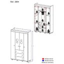 Ver imagem 3 de Guarda-roupa Infantil 4 Portas e 3 Gavetas Pimpolho Branco