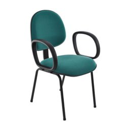 Cadeira Executiva Base Fixa com Braços Linha Office - 1
