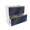 Ver imagem 4 de Balcão 2 Gavetas Kappesberg Celeste 100% Mdf Branco-azul Profundo 80cm