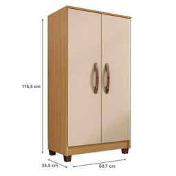 Armário Multiuso Recife Carvalho Americano Off White - Incorplac - 3 Armário Multiuso Recife Carvalho Americano Off White - Incorplac - 3