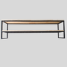Rack Estilo Industrial de Ferro e Madeira com 2 Prateleiras - 2