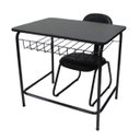 Ver imagem 1 de Mesa Escolar com Cadeira de Escritório Linha Mesa Escolar Preto