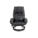Ver imagem 5 de Poltrona de Massagem Reclinável com Apoio para Pés PU Preto Louisiana 112cm