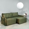 Sofá Cama Retrátil e Reclinável 3 Lugares 180cm em Linho Baraúna Cabecasa Madeiraoriginals - 1