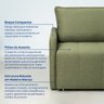 Sofá Cama Retrátil e Reclinável 3 Lugares 180cm em Linho Baraúna Cabecasa Madeiraoriginals - 5