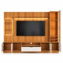 Ver imagem 3 de Home para TV até 75" com Cristaleira e LED Atenas Jequitibá/Off White Lukaliam