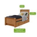 Ver imagem 7 de Cama Solteiro Bibox 2 Gavetas Athenas - Lopas Amendoa Clean/off White