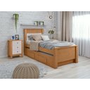 Ver mais imagens de Cama Solteiro Bibox 2 Gavetas Athenas - Lopas Amendoa Clean/off White