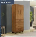 Ver imagem 1 de Guarda Roupa New Maia 2 Portas 4 Gavetas com Chave Benetil Móveis - Cinamomo