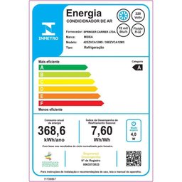 Ar Condicionado Midea Split 12.000 Btus Inverter Ai Ecomaster Frio – 42ezvca12m5/38ezvca12m5 - - 7