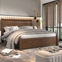 Ver imagem 2 de Cama Casal em MDF Madri Espresso Marrom