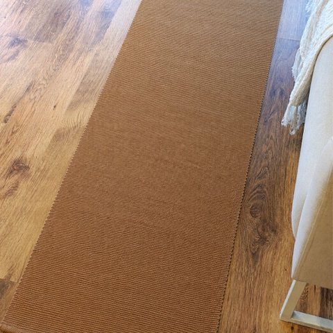 Tapete Passadeira Algodão Cru Slim Caramelo Quarto 50 x 150