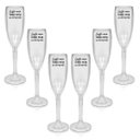 Ver imagem 1 de Kit 6 Taças Champanhe Acrílico Personalizadas - Chance de Ser