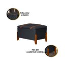 Ver imagem 3 de Puff Báu Retro Estofado Premium para Sala e Quarto Recamier Moderno Closet Retro Cor Cinza