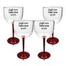 Kit 4 Taças Gin Bicolor Vermelha Acrílico Personalizada - Chance de Ser Gin - 1