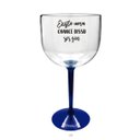 Ver imagem 2 de Kit 4 Taças Bicolor Azul Acrílico Personalizada - Chance de Ser Gin