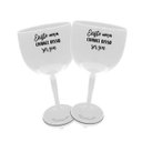 Ver imagem 1 de Kit 2 Taças Gin Brancas Acrílico Personalizadas - Chance de Ser Gin