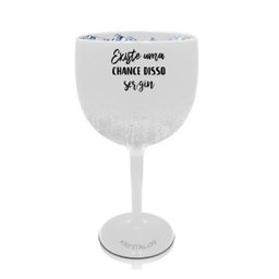 Kit 4 Taças Gin Brancas Acrílico Personalizadas - Chance de Ser Gi - 2