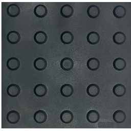 Piso Tátil Alerta Pvc Flexível 25x25 Preto Cx 32pçs - 1