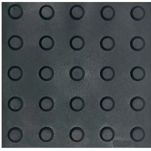 Piso Tátil Alerta Pvc Flexível 25x25 Preto Cx 32pçs