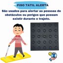 Ver imagem 3 de Piso Tátil Alerta Pvc Flexível 25x25 Preto Cx 32pçs