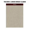 Poltrona Mona Luxo Madeira Maciça Tecido Linho Bege Claro - 4