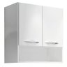 Armário Aéreo Duas Portas Com Nicho Branco Em Mdf - 1