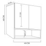 Armário Aéreo Duas Portas Com Nicho Branco Em Mdf - 3