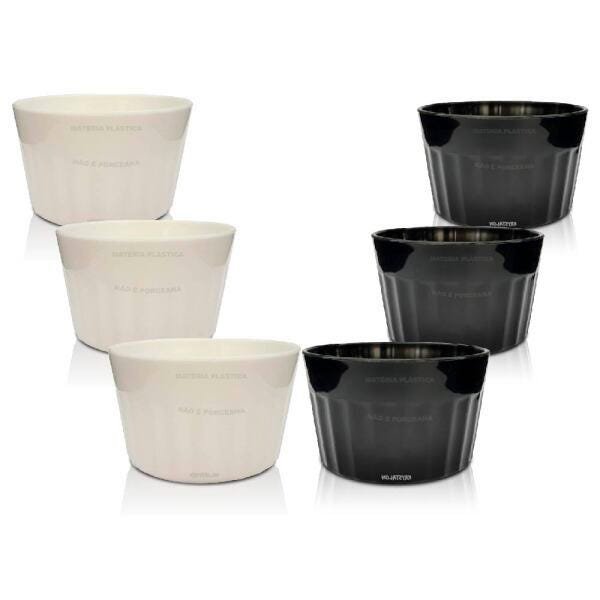 12 RAMEQUINS 60 ML 7×3,5 CM NOIR PET (1 UNITÉ