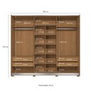 Ver imagem 2 de Guarda Roupa Roupeiro 3 Portas de Correr 4 Gavetas com Pes 260cm Cb03t582 Kappesberg