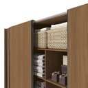 Ver imagem 3 de Guarda Roupa Roupeiro 3 Portas de Correr 4 Gavetas com Pes 260cm Cb03t582 Kappesberg