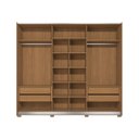 Ver imagem 6 de Guarda Roupa Roupeiro 3 Portas de Correr 4 Gavetas com Pes 260cm Cb03t582 Kappesberg