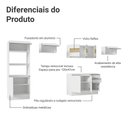 Ver imagem 6 de Armário de Cozinha Completa 100% Mdf 310 Cm Branco Smart 01