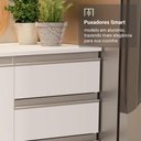 Ver imagem 7 de Armário de Cozinha Completa 100% Mdf 310 Cm Branco Smart 01