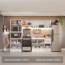 Ver imagem 5 de Armário de Cozinha Completa 100% Mdf 310 Cm Branco Smart 01