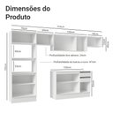 Ver imagem 4 de Armário de Cozinha Completa 100% Mdf 310 Cm Branco Smart 01