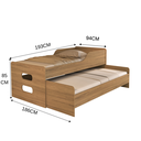 Ver imagem 3 de Bicama Solteiro Elis Segura Estrado Alta Qualidade 100% MDF: Amêndoa