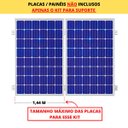 Ver imagem 3 de Kit Estrutura Suporte Fixador 8,80m para 6 Placas Solar Alumínio Inox Telha Fibro Ondulada Viga Metá