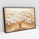 Ver imagem 2 de Quadro Decorativo Árvore com Flores Brancas Sala Quarto Casa Escritório