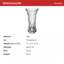 Ver imagem 6 de Vaso Decorativo de Vidro Transparente 19x10x10cm Enfeite Sala Mesa Estante