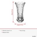 Ver imagem 7 de Vaso Decorativo de Vidro Transparente 19x10x10cm Enfeite Sala Mesa Estante