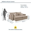 Ver imagem 3 de Sofá Cama em Madeira Eucalipto 180cm Detroid Yescasa