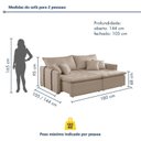 Ver imagem 3 de Sofá Cama em Madeira Eucalipto 180cm Detroid Yescasa