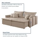Ver imagem 6 de Sofá Cama em Madeira Eucalipto 180cm Detroid Yescasa