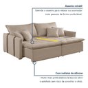 Ver imagem 4 de Sofá Cama em Madeira Eucalipto 180cm Detroid Yescasa
